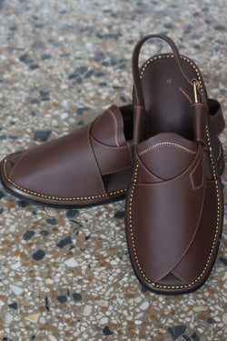 Premium Round Shape Brown Peshawari Chawat – Elegant & Timeless | 40% OFF - My Store