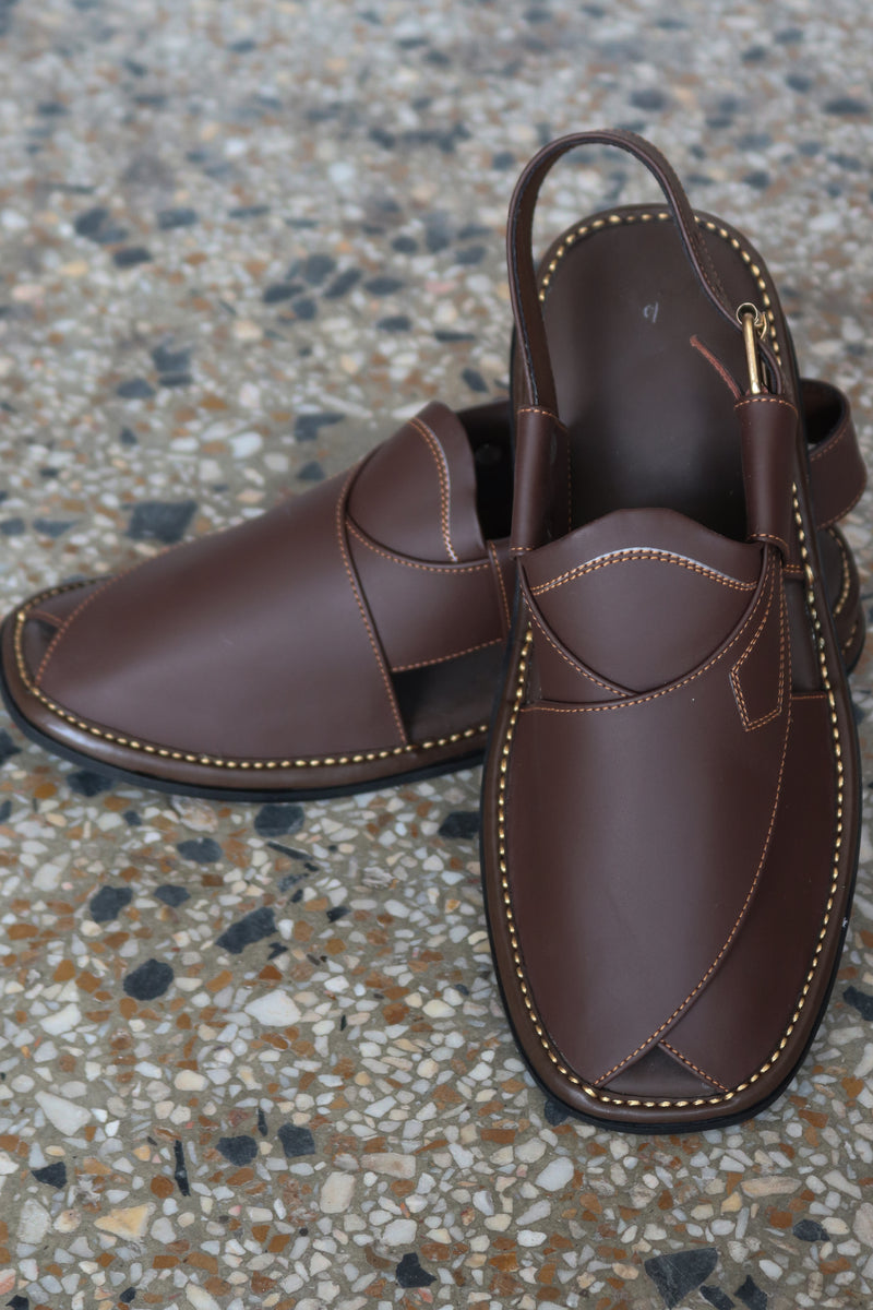 Premium Round Shape Brown Peshawari Chawat – Elegant & Timeless | 40% OFF - My Store