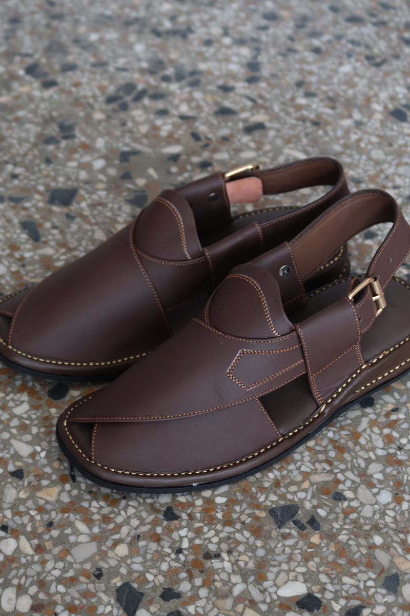 Premium Round Shape Brown Peshawari Chawat – Elegant & Timeless | 40% OFF - My Store