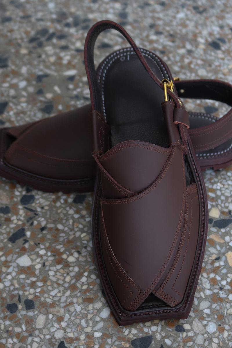 Classic Dark Brown Peshawari Chawat – Premium Comfort & Style | 40% OFF - My Store