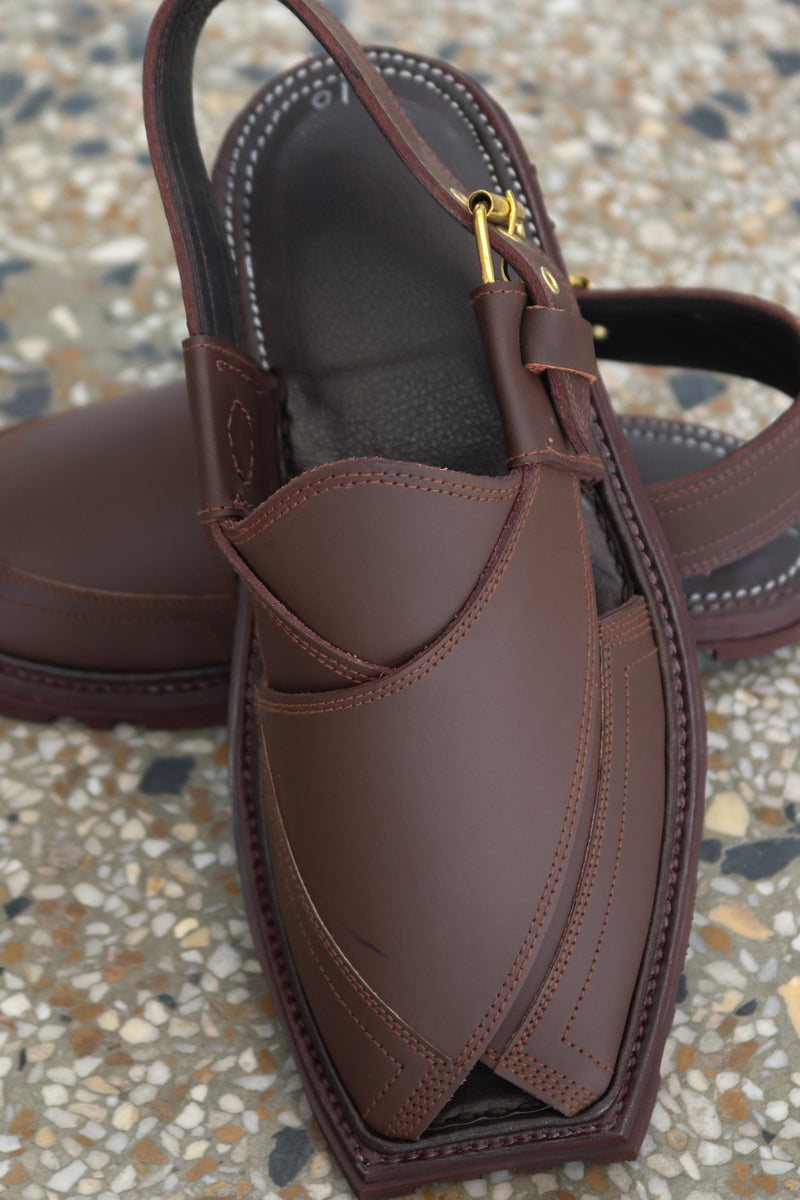 Classic Dark Brown Peshawari Chawat – Premium Comfort & Style | 40% OFF - My Store