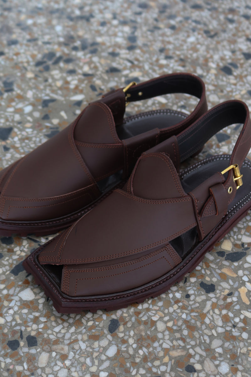 Classic Dark Brown Peshawari Chawat – Premium Comfort & Style | 40% OFF - My Store