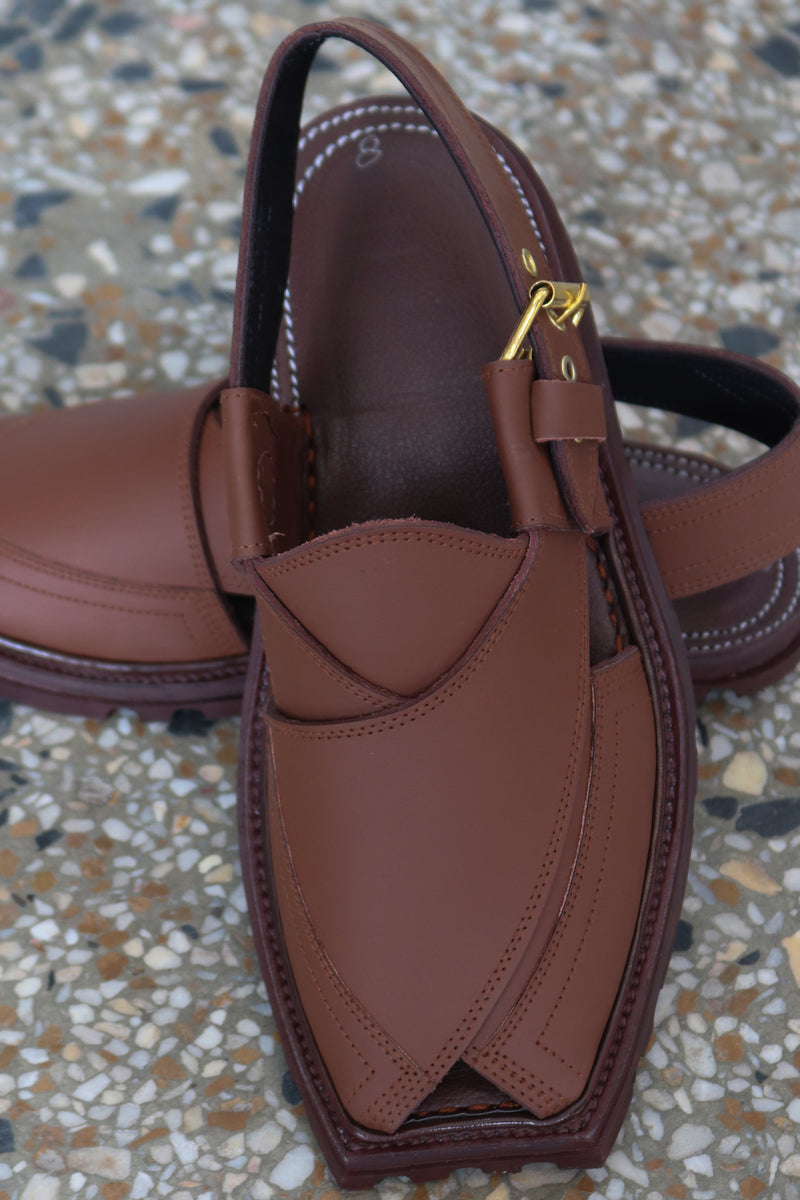 Classic Tan Peshawari Chawat – Timeless Elegance & Supreme Comfort | 40% OFF - My Store